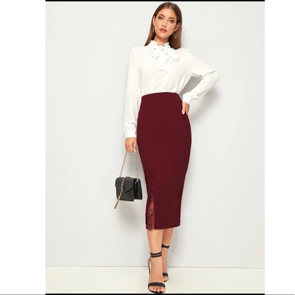 Lace Midi Skirt - Picture 1 of 4